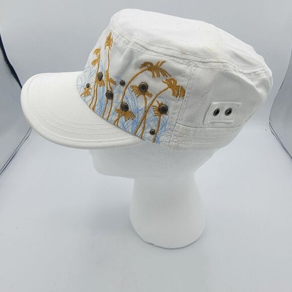 New Women's Hat, Cap One Size Fits Most, Fitted, White Comfy, Trees - Picture 3 of 9